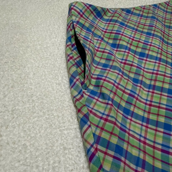 Greg Norman Collection Blue Green Asymmetrical Mini Skorts - Picture 5 of 9